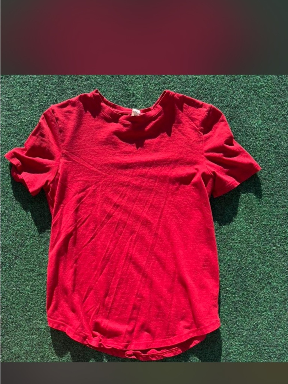lululemon athletica Red Scuba Crewneck Tee and Shorts Set - Picture 4 of 6